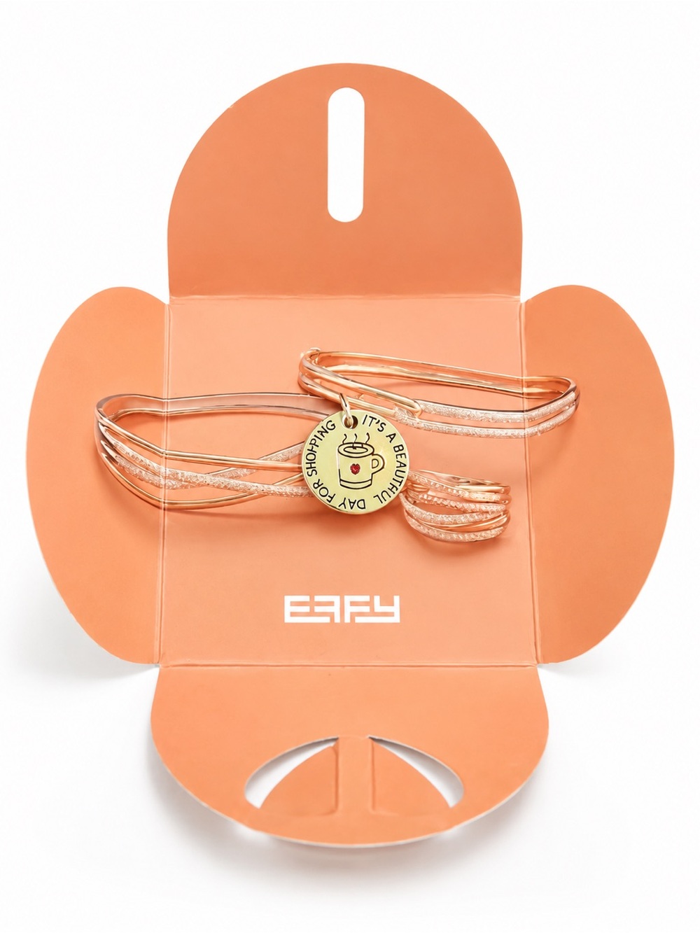 Effy It’s a Beautiful Day for Shopping Charm Gold Tone Necklace Pendant Gift - Picture 1 of 5